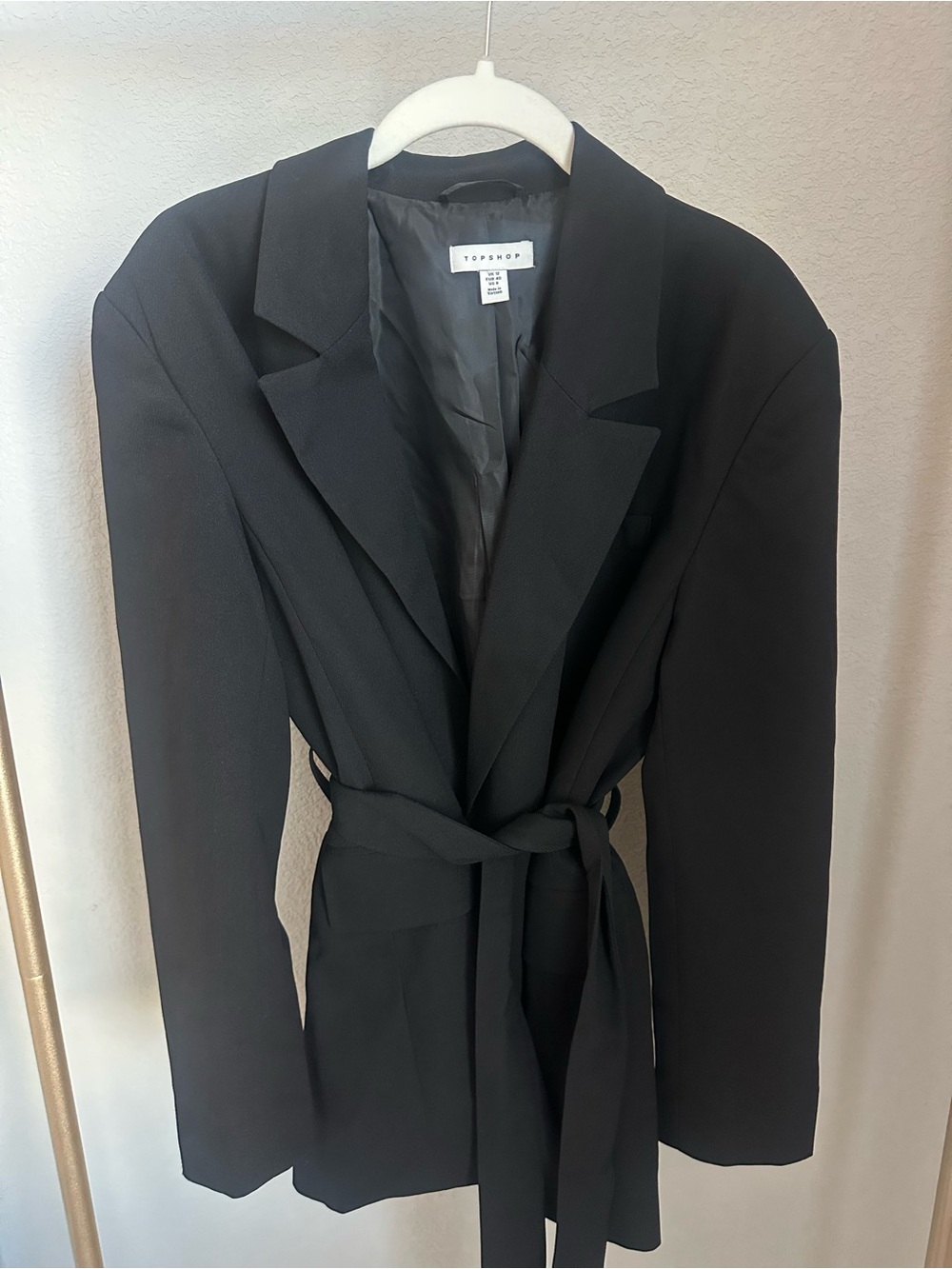 Topshop Black Belted Tailored Blazer NWOT